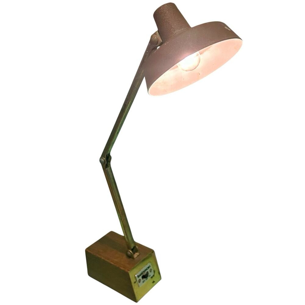 Vintage Tensor Light Brown Low Voltage Desk Lamp MCM Retro